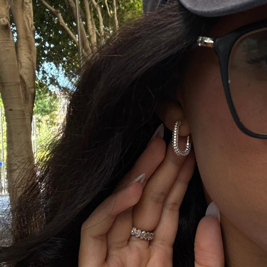 Beausoleil Pave Hoop Earrings
