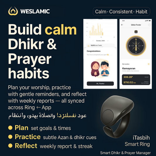 Weslamic iTasbih – Smart Digital Dhikr Ring