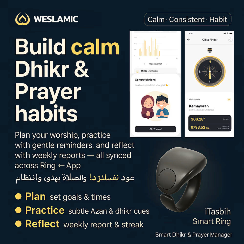 Weslamic iTasbih – Smart Digital Dhikr Ring